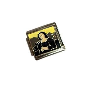 Italian Charm 9mm Stainless Steel Celestial Moon Stars Bracelet Link Y2K Vintage